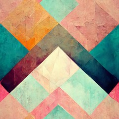 Obraz premium Seamless pattern abstract triangular shapes. AI generative. 