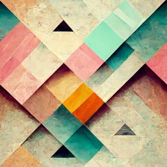 Seamless pattern abstract triangular shapes. AI generative. 
