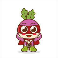 turnip cartoon heroes vector. cartoon character