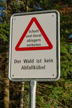 Dreiecktafel mit Abfallverbot, Scheiz