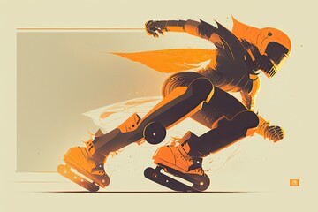 roller skating illustration
