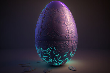 Obraz na płótnie Canvas Easter egg in a basket