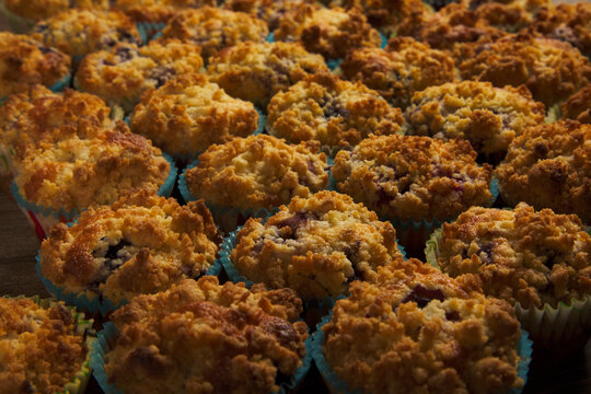Baked muffins on impressive textures and color pallets that can be used as backgrounds or for compositing ads even printing and giving a nice feel to your room or business
