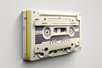 audio cassette isolated on white