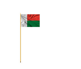 waving national flag of madagascar .