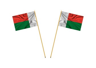 waving national flag of madagascar .