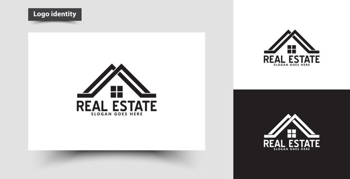 real estate company business logo modern minimalist eps 10