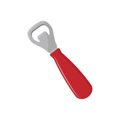 Vector illustration corkscrew on white background. Isolated cartoon illustration icon of bottle opener