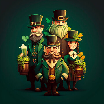 Leprechaun - Irischer Kobold - St. Patricks Day Meme - Generative AI