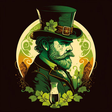 Leprechaun - Irischer Kobold - St. Patricks Day Meme - Generative AI