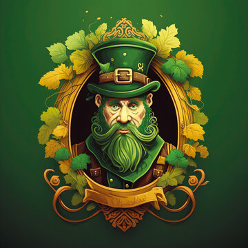 Leprechaun - Irischer Kobold - St. Patricks Day Meme - Generative AI