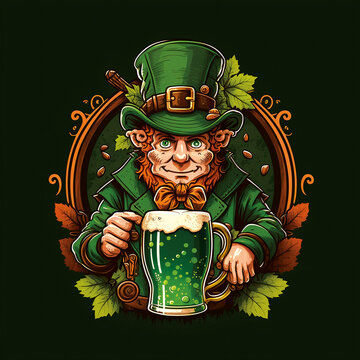 Leprechaun - Irischer Kobold - St. Patricks Day Meme - Generative AI
