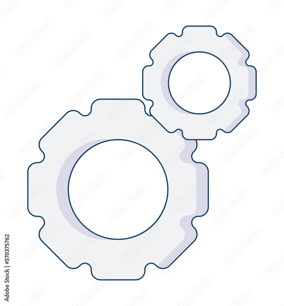 Poster gears setting icon