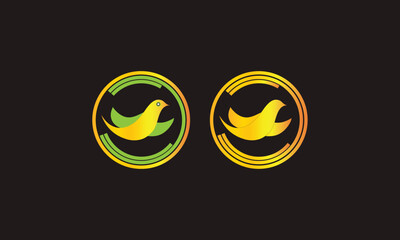 bird logo. gold logo