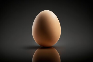 egg on black background