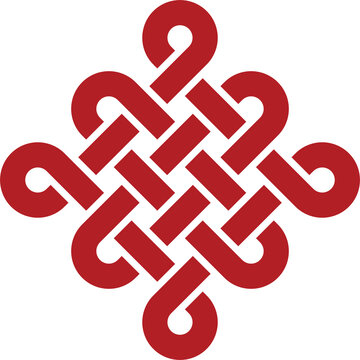 Pan chang red knot chinese symbol good luck