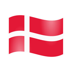 The national flag of Denmark - obrazy, fototapety, plakaty