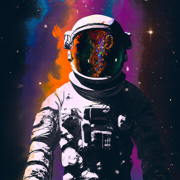 Astronaut in space, generative ai
