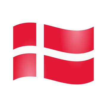 The national flag of Denmark