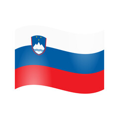 The national flag of Slovenia