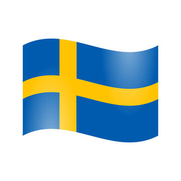 The national flag of Sweden