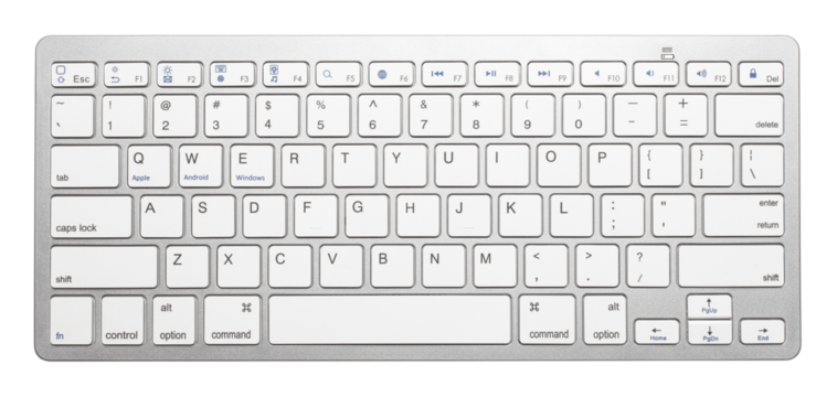 Wireless keyboard cut out