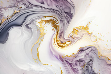 AI generated Abstract Background with Fluid Swirls. AI generated Illustration.