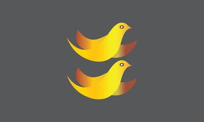 Gold logo . bird logo