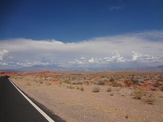 Beautiful Landscape Seen while Driving in Nevada