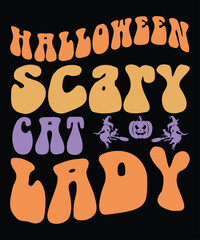 Retro Cute Halloween halloween scary cat lady