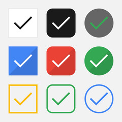 Set of Done icons for your web site or mobile app