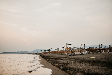 Fototapeta premium beach at sunset 