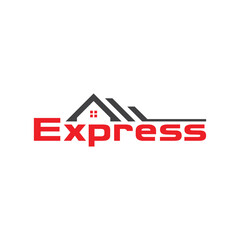 Express real estate simple building logo design