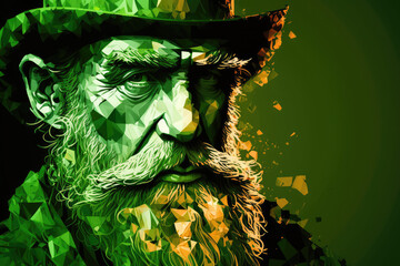 Abstract St Patrick's Day Art made with generative ai