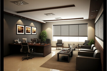  AN OFFICE ROOM ILLUSTRATION