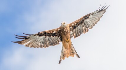 Red kite in flight