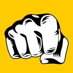 punch, yellow background, gym and fitness isometric vector