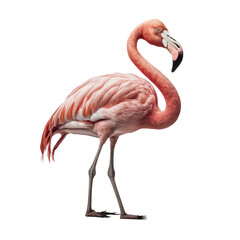 Fototapeta premium Cute Pink Flamingo. Illustration AI Generative