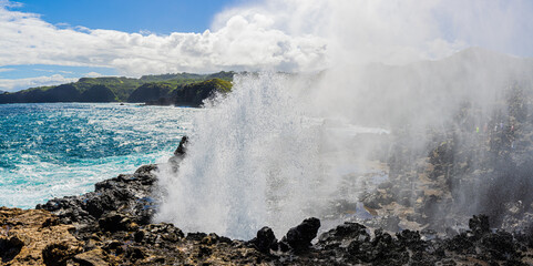 The Nakalele Blow Hole on Nakalele Point, Maui, Hawaii, USA