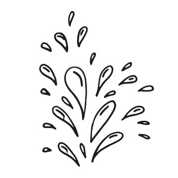 recommend clip art: doodle water burst splash illustration hand drawing style vector