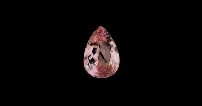 Pear cut natural pink gem stone 