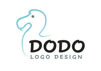Fototapeta na wymiar Dodo the extinct bird logo design
