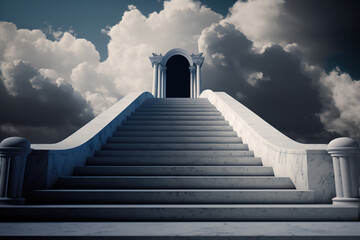 A Stairway to Heaven Background - Stairways Series - Stairway to Heaven background wallpaper created with Generative AI technology