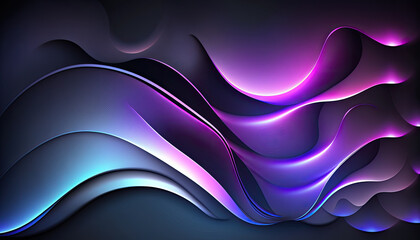 3D abstract background waves. Ai generated illustration