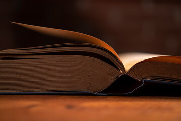 old book on wooden background