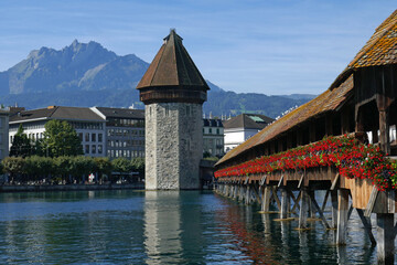 Kapellbrücke und Wasserturm in Luzern