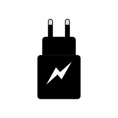 Obraz premium Charger icon isolated on white background. Electricity. Charger sign illustration. Device charger pictogram