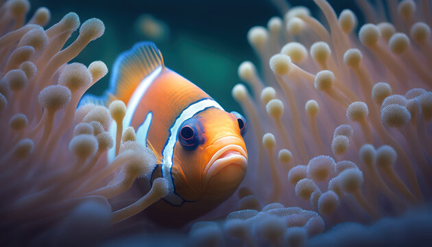 exotic fish in macro view