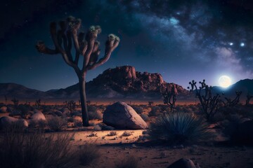 desert in the night