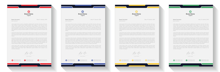 Modern Creative & Clean business style letterhead bundle of your corporate project design. letterhead flyer corporate official minimal creative abstract professional informative newsletter magazine.